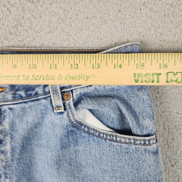 Levis 550 Jeans Womens 12 Short Misses Relaxed Fit Tapered Leg Blue Y2K Denim - Picture 4 of 13